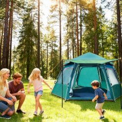 Compact folding camping tent for car travel