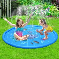 Roamzat kids water splash mat dolphin sprinkler pad