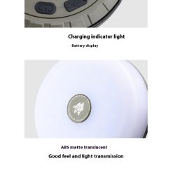 Portable camping lantern with retractable string lights