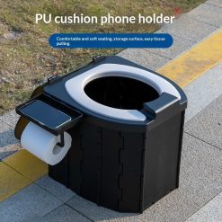 Alternative view of Roamzat Portable Folding Camping Toilet with PU Seat – Heavy Duty 400kg Load