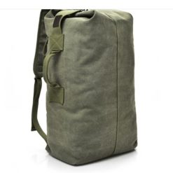 Unisex cylindrical canvas backpack large capacity