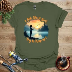 Alternative view of I Fish Like A Girl T-Shirt